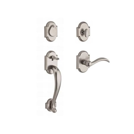 Baldwin Single Cylinder Adirondack Handleset, LH Arch Lever, White Bronze SC.ADIXARC.L.RAR.492